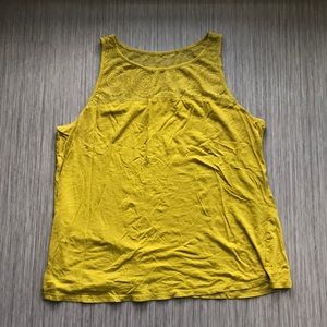 LB: Yellow Lace Halter Top